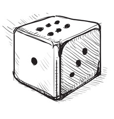 Lucky dice cartoon icon