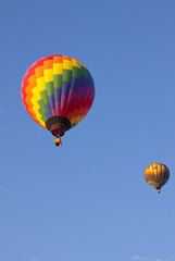 Fototapeta na wymiar Hot Air Balloons and Blue Sky