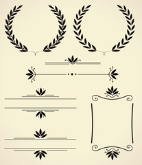 Set of design elements and page decoration.