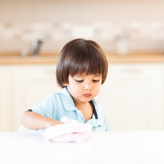 Naklejka premium Child Cleaning