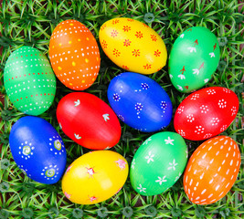 Fototapeta na wymiar hand-drawn Easter eggs
