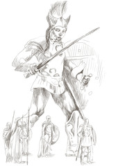 Greek myth and legends (Full sized hand drawing) - Talos