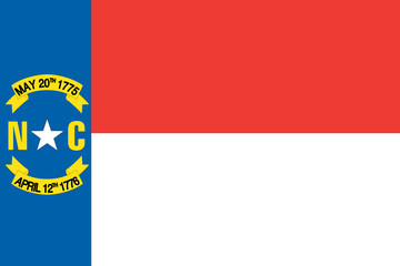 Flag of the American State of North Carolina