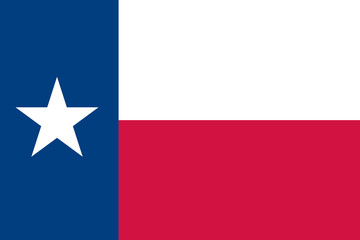 Naklejka premium Flaga amerykańskiego stanu Teksas