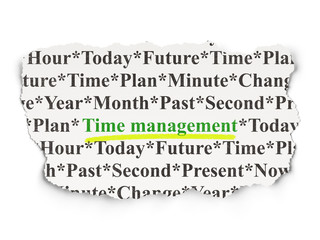 Time concept: Time Management on Paper background
