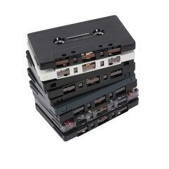 Obraz premium Stack of old cassette tapes