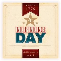 Photo sur Aluminium Poster vintage Contexte de la fête de l& 39 indépendance des États-Unis