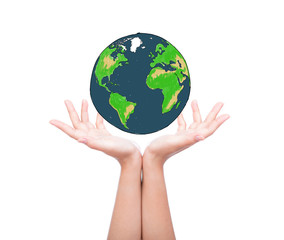 Hands with earth