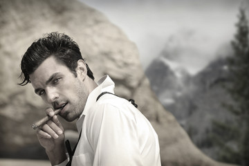 Classic handsome man