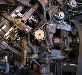 Fototapeta premium Old factory machine detail
