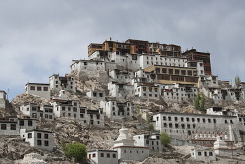 Fototapeta na wymiar View on the Tiksey gompa (Buddhist monastery) in Ladakh.