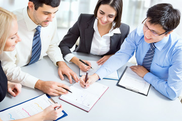 Business people working at meeting