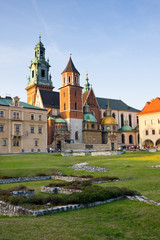 Naklejka premium Cathedral at Wawel castle, Krakow, Poland