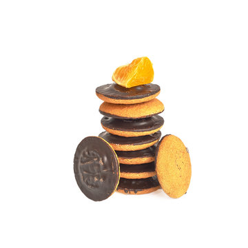 Traditional Jaffa Cakes With Fresh Orange