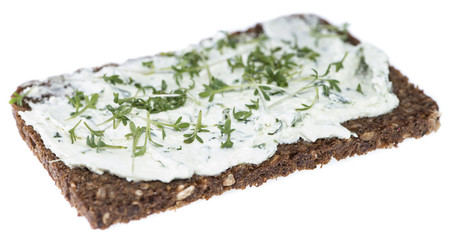Cream Cheese with garden Cress (on white)