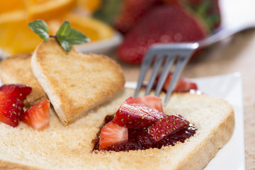 Toast with Strawberry Jam