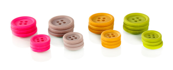 Bright colored buttons isolated on white