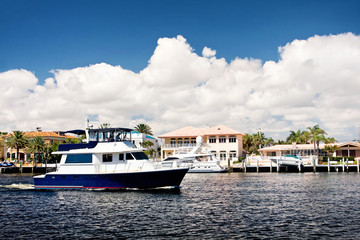 Luxury motor boat