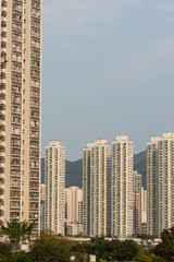 Fototapeta na wymiar high-rises in Sha Tin
