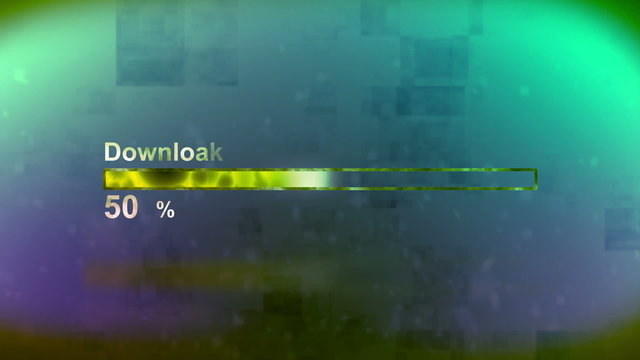 Downloading progress with percentage, HD 1080
