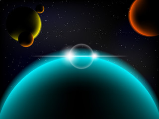 Obraz na płótnie Canvas Cosmos Background Concept