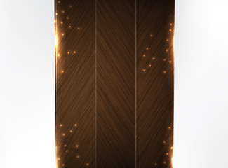 Wood and glowing sparks theme business background
