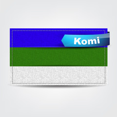 Fabric texture of the flag of Komi