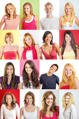 16 Portraits of smiling people