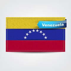 Fabric texture of the flag of Venezuela