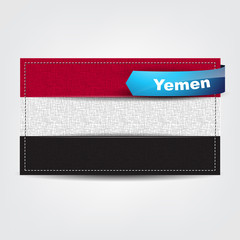 Fabric texture of the flag of Yemen