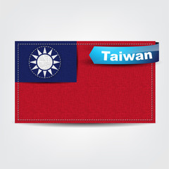 Fabric texture of the flag of Taiwan