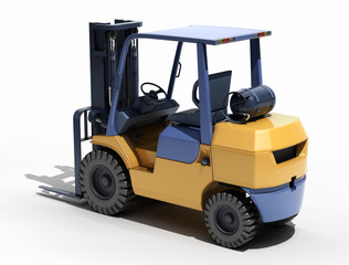 Forklift loader close-up