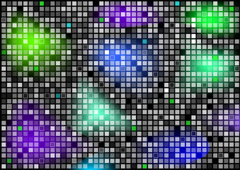 abstract vector background with lights and squares