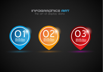 Infographic design template with paper tags