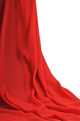 curtain red fabric
