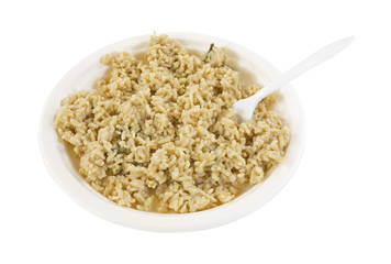 Risotto rice and asparagus meal