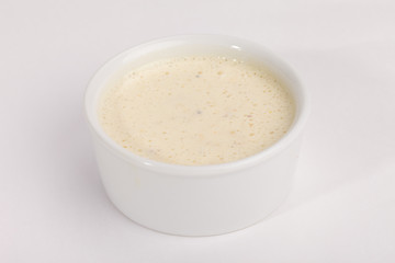 Bowl of salad dressing