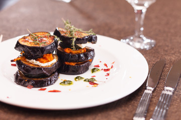 Grilled eggplant