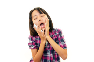 憂鬱な表情の女の子