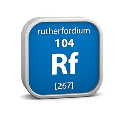 Rutherfordium material sign