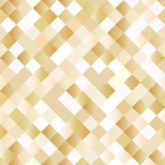 Seamless background with shiny golden squares