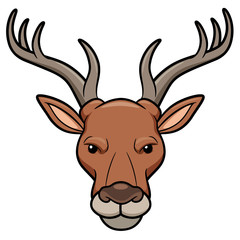 Vector illustration of Deer head