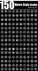 150 Metro Style Icons (White Version)