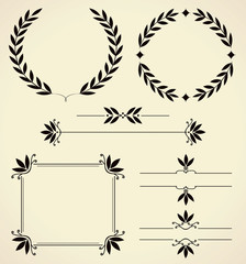 Set of design elements and page decoration.