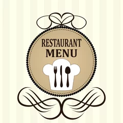 Photo sur Aluminium Poster vintage Conception de menus de restaurants