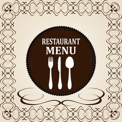 Photo sur Aluminium Poster vintage Conception de menus de restaurants