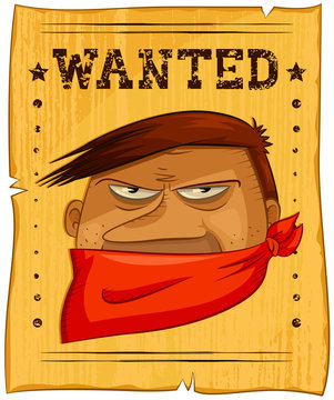 poster with wanted badit