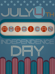 American independence day retro poster