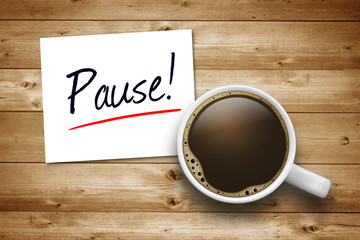 Kaffeetasse mit Pause