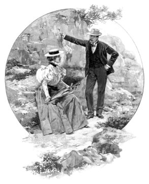 Elegant Pair - Couple - Paar - 19th century